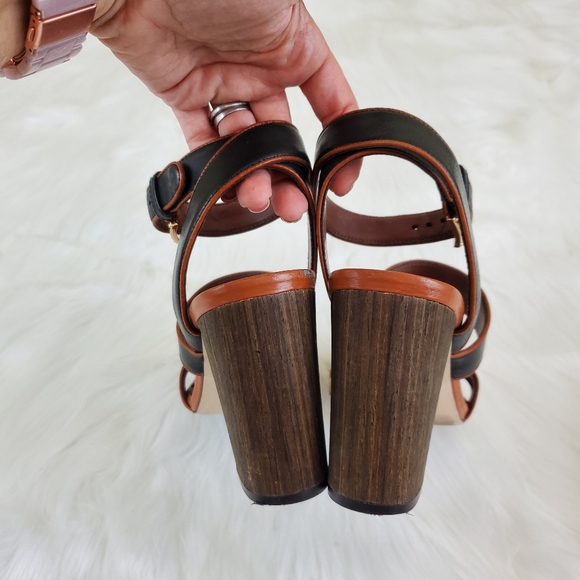 Cole Haan Sz 7.5 Delilah Sandal in Black Leather - Picture 4 of 11